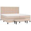 vidaXL Boxspringbett Matratze Cappuccino-Braun 200x200cm Kunstleder
