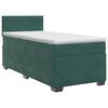 vidaXL Boxspringbett mit Matratze Dunkelgr&uuml;n 90 x 190 cm Samt