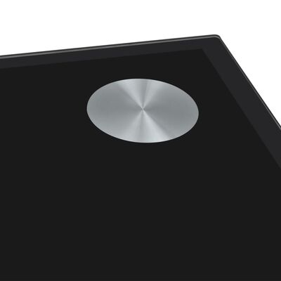 vidaXL Esstisch mit Glasplatte Schwarz