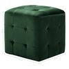 vidaXL Pouf 2 Stk. Gr&uuml;n 30x30x30 cm Samtstoff