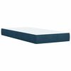 vidaXL Boxspringbett mit Matratze Blau 80x200 cm Samt