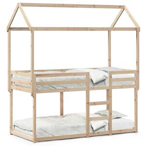vidaXL Etagenbett ohne Matratze 90x190 cm Massivholz Kiefer
