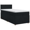 vidaXL Boxspringbett mit Matratze Schwarz 80 x 200 cm Stoff