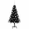 vidaXL Weihnachtsbaum mit 150 LEDs mit St&auml;nder Schwarz 150 cm PVC