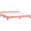 vidaXL Bettgestell mit Kopfteil ohne Matratze Rosa 200x200 cm Samt