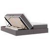 vidaXL Aufbewahrungsbett mit Matratze Grau 180 x 200 cm Kunstleder