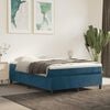 vidaXL Boxspringbett mit Matratze Dunkelblau 140x190 cm Samt