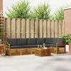 vidaXL Ecksofa Set 7 pcs Natur und Anthrazit Massivholz Akazie
