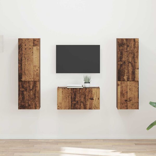 vidaXL TV-Schrankset 5 pcs Altholz Holzwerkstoff