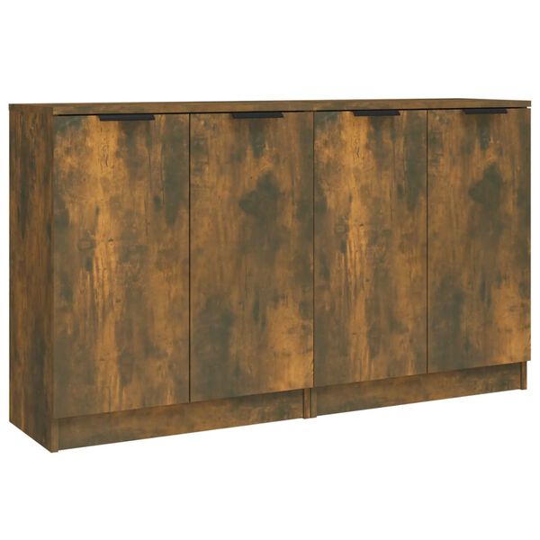 vidaXL Sideboards 2 Stk. Räuchereiche 60x30x70 cm Holzwerkstoff