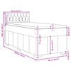 vidaXL Boxspringbett mit Matratze Taupe 90x190 cm Stoff