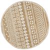 vidaXL Teppich Handgefertigt Jute mit wei&szlig;em Aufdruck 150 cm