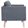 vidaXL Sofa 2-Sitzer Stoff Dunkelgrau