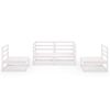 vidaXL 4-tlg. Garten-Lounge-Set Wei&szlig; Massivholz Kiefer