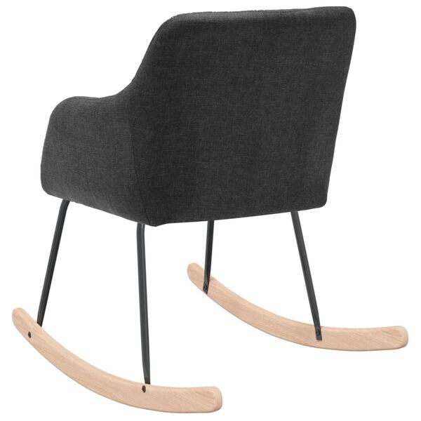vidaXL Schaukelstuhl Dunkelgrau Stoff