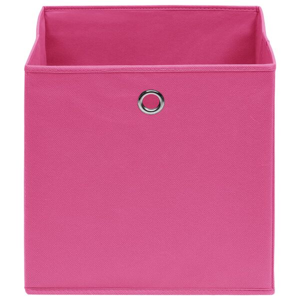 vidaXL Aufbewahrungsboxen 10 Stk. Rosa 32x32x32 cm Stoff