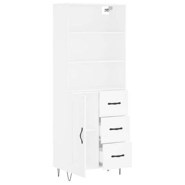 vidaXL Highboard Wei&szlig; 69,5x34x180 cm Holzwerkstoff