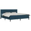 vidaXL Bettgestell mit Matratze mit Kopfteil Blau 180 x 200 cm Samt