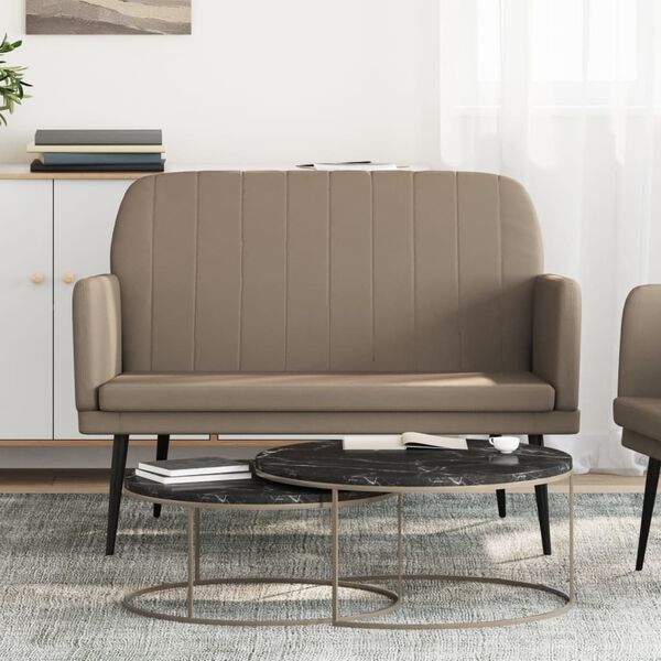 vidaXL Sitzbank Cappuccino-Braun 107x80x81 cm Kunstleder