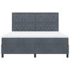 vidaXL Boxspringbett mit Matratze Dunkelgrau 180 x 200 cm Samt