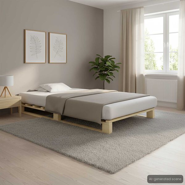 vidaXL Palettenbett Massivholz Kiefer 90×200 cm