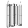 vidaXL Gartentor Schwarz 121x8x180 cm Schmiedeeisen