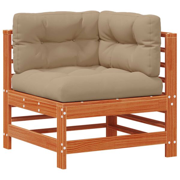 vidaXL Garten-Lounge-Set 7 pcs Wachsbraun Massives Kiefernholz