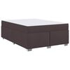 vidaXL Bettrahmen mit Matratze Dunkelbraun 160 x 200 cm Stoff