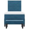 vidaXL Boxspringbett mit Matratze Dunkelblau 90 x 200 cm Samt