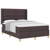 vidaXL Boxspringbett mit Matratze Dunkelbraun 140 x 200 cm Stoff