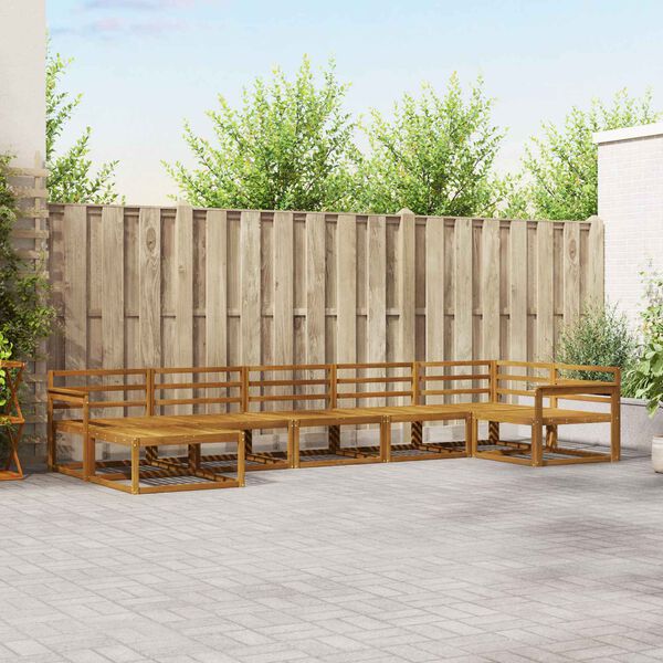 vidaXL Outdoor-Sofagarnitur 7 pcs Natur Massivholz Akazie
