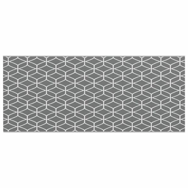 vidaXL Outdoor-Teppich Geometrisch ARAKIL Grau und Wei&szlig; 600 x 250 cm