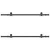 vidaXL Schiebetürbeschlag-Set 152,5 cm Stahl Schwarz