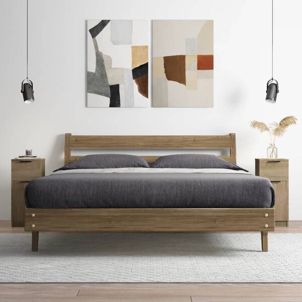 vidaXL Sideboards 2 Stk. Sonoma-Eiche 30x30x70 cm Holzwerkstoff