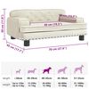 vidaXL Hundebett Creme 70x45x30 cm Samt