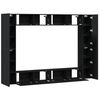 vidaXL TV-Schrankset 8 pcs Schwarz Eichen-Optik 100 x 30 x 30 cm