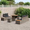 vidaXL Garten-Sofa-Set mit Kissen 8 pcs Hellgrau und Dunkelgrau