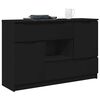 vidaXL Sideboard mit Schubladen Schwarz 100 x 30 x 65,6 Holzwerkstoff