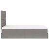 vidaXL Ottoman-Bett mit Matratze Taupe 120x200 cm Stoff