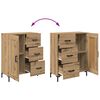 vidaXL Highboard Artisan-Eiche 69,5 x 34 x 180 cm Holzwerkstoff
