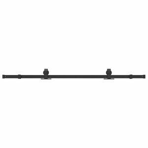 vidaXL Schiebet&uuml;rbeschlag-Set 183 cm Stahl Schwarz