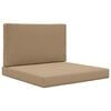 vidaXL Sofakissen f&uuml;r drau&szlig;en Polyester Taupe 80 x 80 x 8 cm