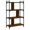 vidaXL B&uuml;cherregal 4 B&ouml;den Braun Eiche-Optik 76x32x123cm Holzwerkstoff