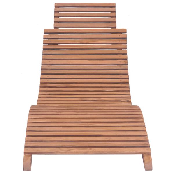vidaXL Sonnenliege Klappbar Massivholz Teak