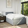 vidaXL Boxspringbett mit Matratze Hellgrau 120x190 cm Stoff