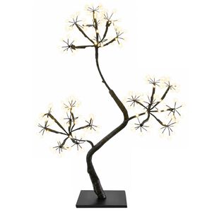 vidaXL S-f&ouml;rmiger LED-Weihnachtsbaum 2 stk. Schwarz 45 cm Kunststoff