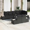 vidaXL Gartensofa-set mit Speicher Schwarz Poly Rattan
