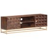 vidaXL TV-Schrank 124 x 29 x 45 cm, massives Mangoholz