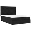 vidaXL Ottoman-Bett mit Matratze Schwarz 140x200 cm Stoff