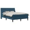 vidaXL Bettgestell mit Matratze mit Matratze Blau 120 x 190 cm Samt